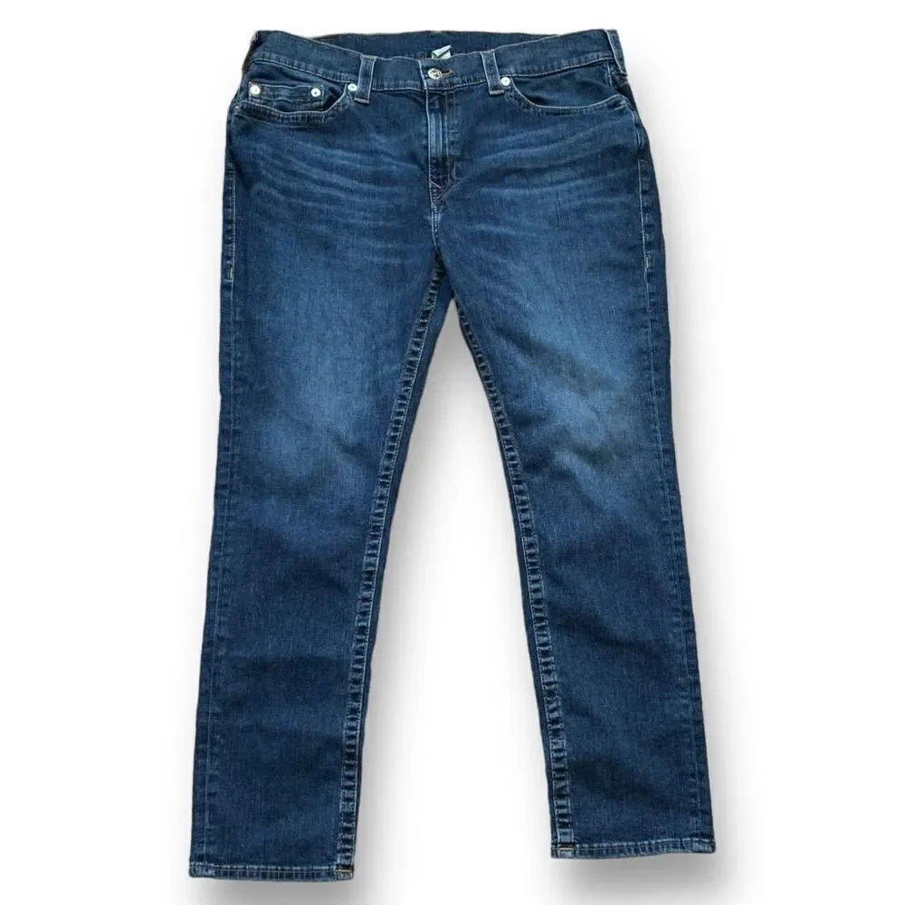 True Religion Geno Jeans Medium Wash Relaxed Slim Cotton Stretch‎ Denim 40